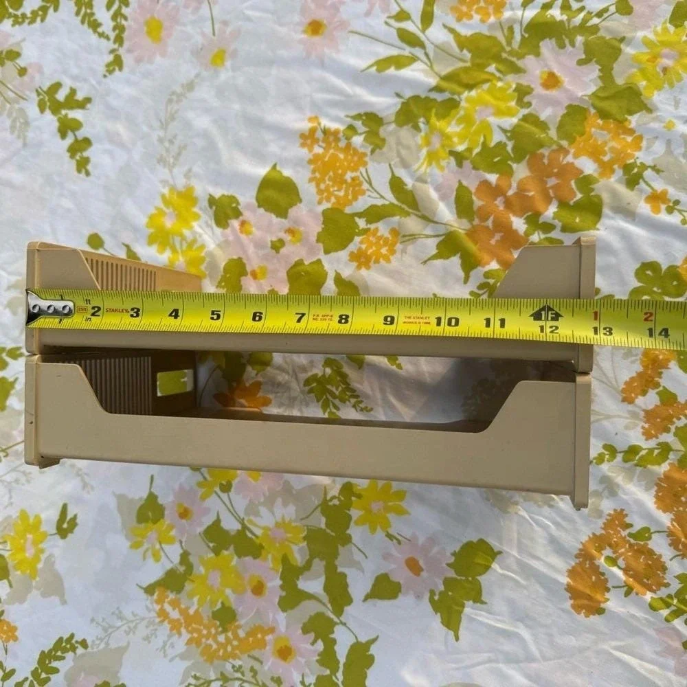 Eldon Office Products Stackable Paper Sorter Set of 2 Tan Plastic Vintage 1960s